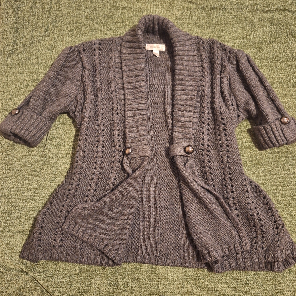 Y2k Grey Knit Cardigan